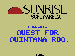Quest for Quintana Roo title screen for Colecovision